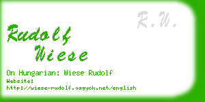 rudolf wiese business card